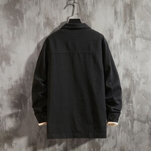 2021春秋季新大码日系水泥墙男潮牌休闲宽松夹克外套J957-P65图片