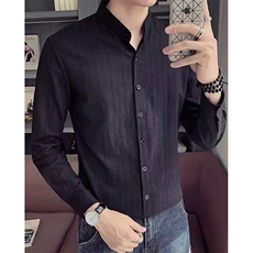 提花衬衫男士长袖秋冬季修身商务男士免烫休闲衬衣服衬衫C2042，男装衬衫，星座1116A（原606A-3）