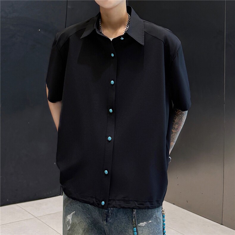 夏季垫肩UPF50+防晒衣短袖冰丝凉感衬衫薄男装外套防晒服S425特40,男装防晒衣,电商A233-1