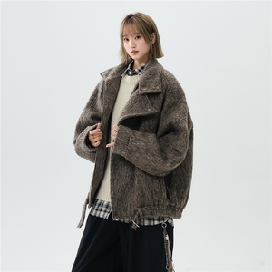 现货大翻领CIEAN FIT韩系高级感痞帅上衣宽松港风外套N61-P130图片