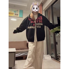 5456-P52原版做工双拉链头+订标后包领休闲卫衣薄款，女装卫衣/绒衫，星座617A-2