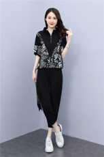 休闲套装女士2022夏季新款韩版宽松减龄大码显瘦时尚两件套，女装套装/套裙，魅影