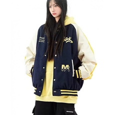 棒球服外套女春秋款设计感小众oversize高街夹克小众上衣JJ676，男装夹克，星座1116A（原606A-3）
