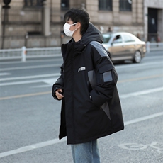 美式机能拼接冲锋衣棉服冬季新款潮流宽松休闲毛衣外套，男装针织衫/毛衣，星座410-6（原星座1304-1）