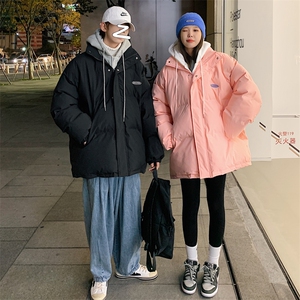 2021情侣装棉衣加厚连帽假两件拼接棉服棉袄 A071-Y280-P120图片