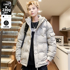 连帽羽绒服男臂章男士加厚冬季羽绒衣外套新款潮A266-88682-P170，男装羽绒服，电商A266