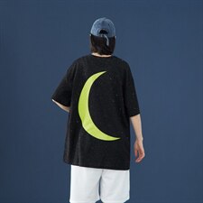 短袖男夏宽松亮片T恤男百搭港风韩版情侣中性日系潮DT2005P30，男装T恤，星座1016-1（原电商B408-1）