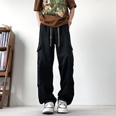 工装牛仔裤男女韩版潮流大口袋帅百搭2026夏季ins长裤RK2600-P60，男装牛仔裤，星座412-2
