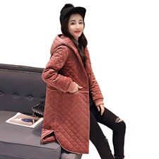 棉衣/棉服排扣连帽2020年冬季长袖加厚中长款修身口袋韩版时尚，女装棉衣/棉服，瑶迪依秀