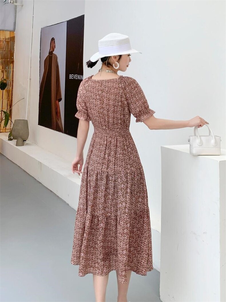 碎花连衣裙，女装连衣裙，芭丽名媛