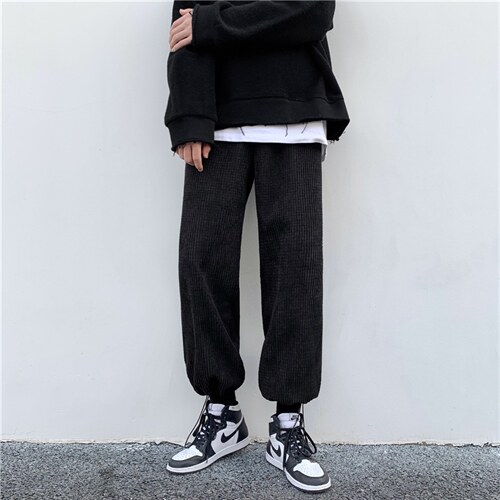 春秋时尚休闲裤男修身潮牌宽松长裤韩版潮青年裤子A161-G313-P35图片