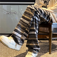 XZ616秋冬新款重磅加厚毛呢肌理感条纹休闲长裤TY1127P55控78，男装休闲裤，星座512A（原616）