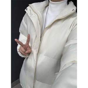 现货高品质美式高街冬季重磅三防加厚羽绒棉衣厚外套面包棉服图片