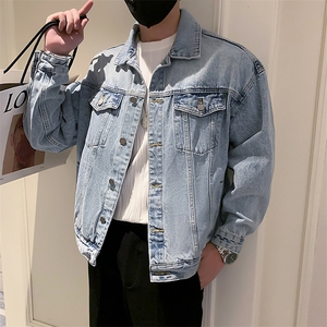 2025新款春季牛仔外套男潮牌印花水洗夹克男装 A313-1-802-P135图片