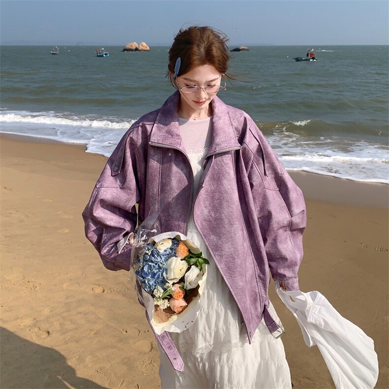 皮衣新款！2026春装外套2C132-C118-P185-K288,女装皮衣,2C132