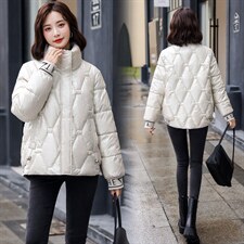 羽绒棉服女冬季2021新款时尚小个子加厚轻薄棉衣棉袄外套现货，女装棉衣/棉服，一安秀