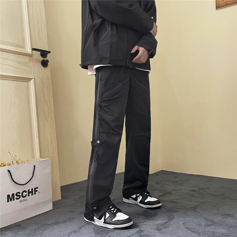 美式潮流机能拉链冲锋裤宽松休闲长裤SK29-p40加绒50,男装休闲裤,星座1008