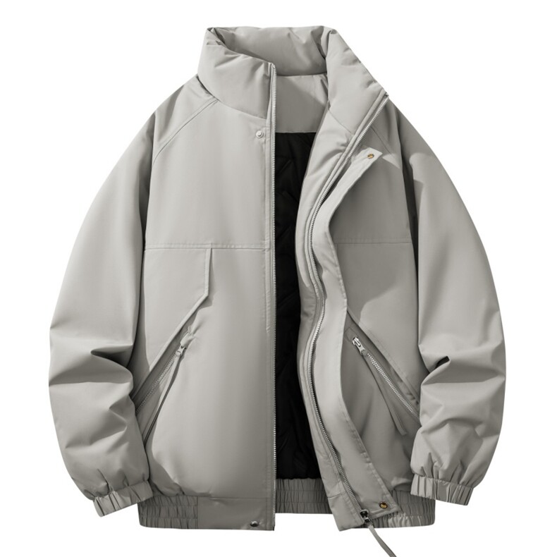 自家图有视频加棉加厚潮牌防风防寒保暖立领外套棉服M2571p85,男装棉衣,电商D315