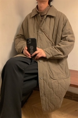 MY664-P168高品质冬季纯棉中长款棉衣男水洗棉棉服宽松大码男装，男装棉衣，电商B280-1（原A049）