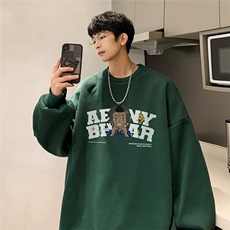 直播360克重磅美式潮牌印花卫衣Y121特P28同步供应华棉品质，男装卫衣，电商A486