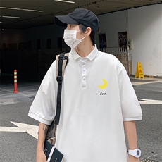 PL57047-P35翻领短袖polo衫男大码胖子半袖t恤男有领保罗衫模特，男装Polo衫，电商A040