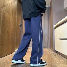 2025冬季新款内景大码加绒超柔织带卫裤M-5XHK23892-特P45，男装休闲裤，电商A022