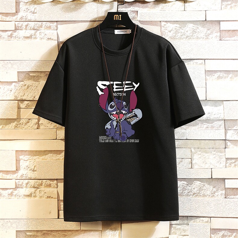 TK28038-P25 春夏季七分袖t恤男大码五分袖男短袖中袖 砖墙挂拍图片