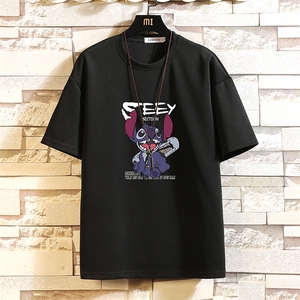 TK28038-P25 春夏季七分袖t恤男大码五分袖男短袖中袖 砖墙挂拍图片