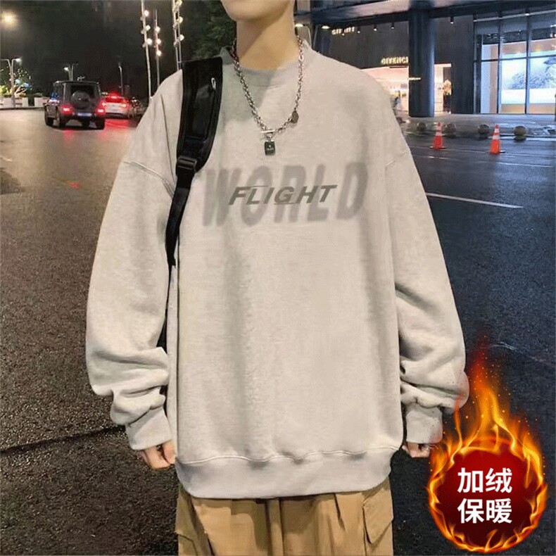 1506/QW2240/P31日系胸口字母圆领卫衣，男装卫衣，星座1506