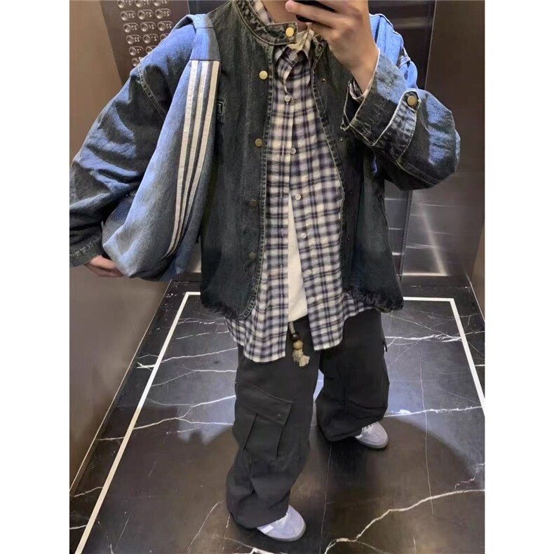 网图牛仔外套男美式青少年工装夹克外套,男装工装外套,星座410-6（原星座1304-1）