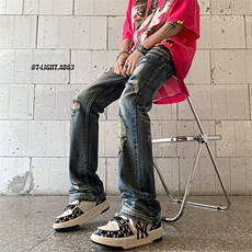 夏季美式高街ins小众破洞牛仔裤货号K755P6588，男装牛仔裤，电商A063