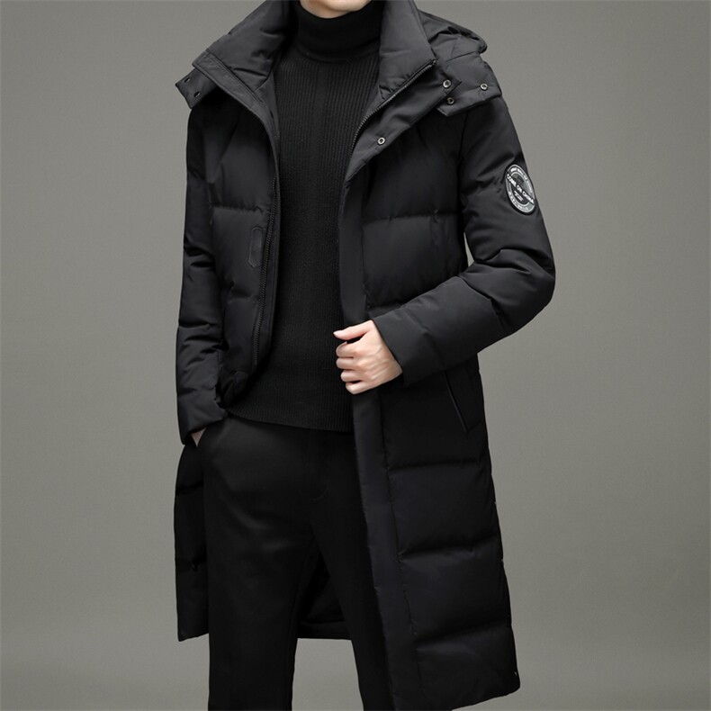 冬季男士商务休闲羽绒服加厚长款外套中年男装宽松免烫YY377-P420,男装羽绒服,星座1105-3