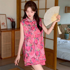 新中式国风套装女夏季新款高级感显瘦马甲阔腿裤两件套流行街服饰，女装套装/套裙，超帛