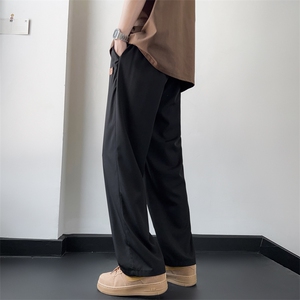 休闲裤男宽松拖地运动裤子夏季薄款冰丝裤子图片