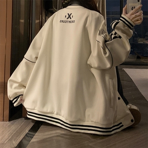棒球服外套2025春秋新款韩版宽松大码男女学生开衫夹克 C808-P105图片
