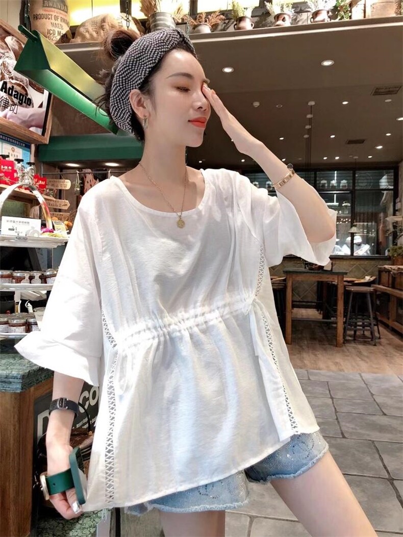 夏季新款韩系娃娃衫版天丝上衣，女装，一杭