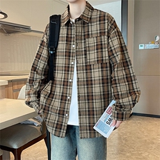 春秋季衬衫新款宽松休闲男女同款衬衣XZ102B-1-CS2566P45，男装衬衫，星座102B-1