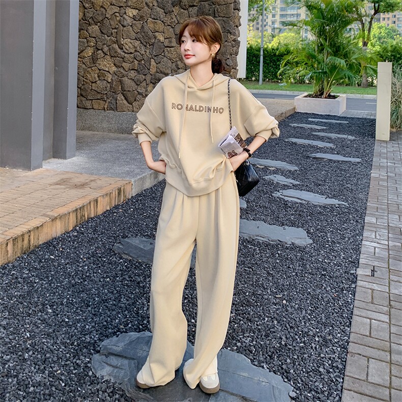 新品现货连帽卫衣发泡卫衣套装6912-P165-K228,女装套装/套裙,2C317