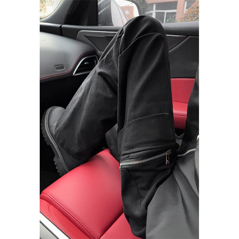 B221美式ins高街褶皱休闲弹力工装裤LK24159-P65控88,男装休闲裤,电商B221