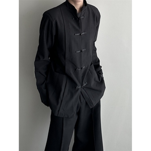 高质量立领新中式中山装垫肩西服外套XF002-P65图片