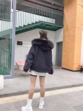 爆版大毛领派克服外套好卖排单款，其它，金地雪