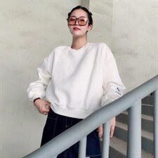 华夫格卫衣，女装卫衣/绒衫，依秀儿