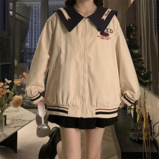 A346-P100学院风外套洋气学生潮宽松棒球服夹克水手服，男装夹克，星座911