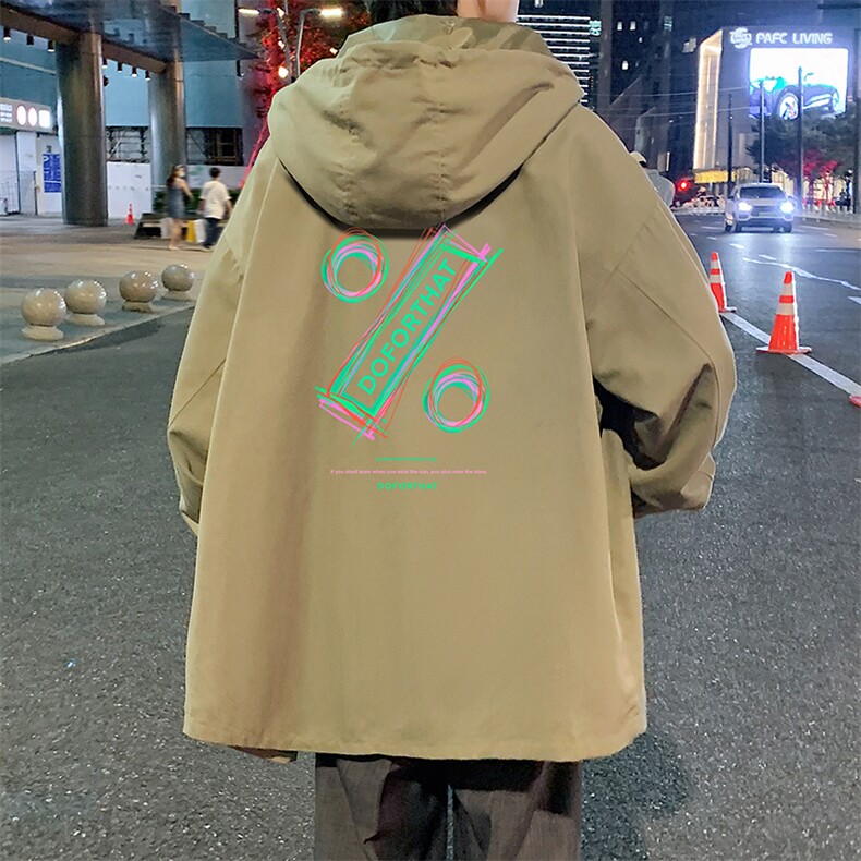 JK41171-P85加棉款-P115纯棉连帽夹克男士大码工装夹克男外套男,男装夹克,电商A040