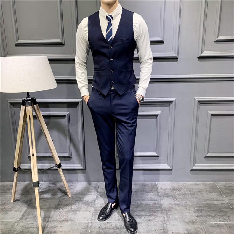 男士马甲套装背心春秋季伴郎服兄弟装新郎结婚礼服团西服马甲裤,男装背心/马甲,星座505-2（原电商A260-1)
