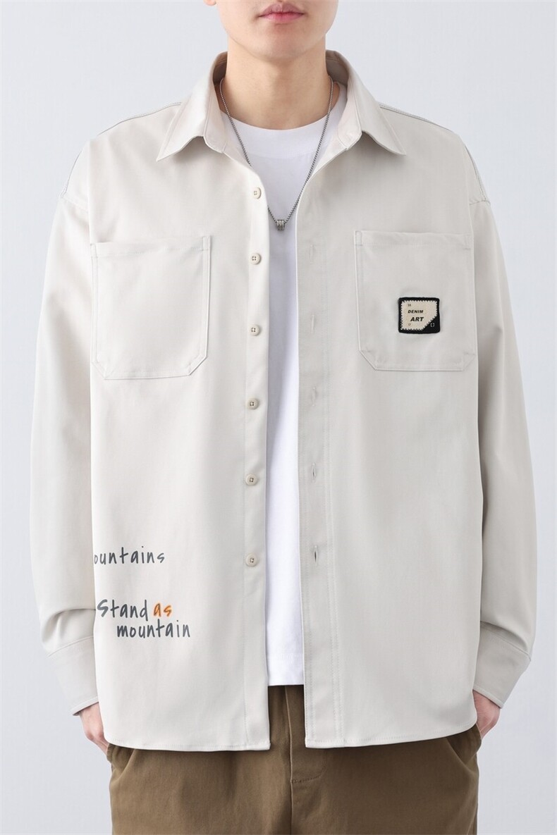 25年春季印花衬衫长袖得物抖音衬衫C323-1-CS2502-P50,男装衬衫,电商C323-1