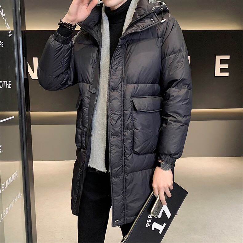 2023冬季中长款灰鸭绒纯色休闲羽绒服时尚上衣外套男YR8051-P245,男装羽绒服,电商A413