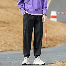 秋季休闲裤子男韩版潮流宽松运动九分束脚裤卫裤潮牌DS669TP30，男装休闲裤，电商A102
