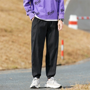 秋季休闲裤子男韩版潮流宽松运动九分束脚裤卫裤潮牌DS669TP30图片