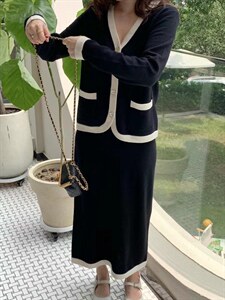 高大上羊绒套装图片